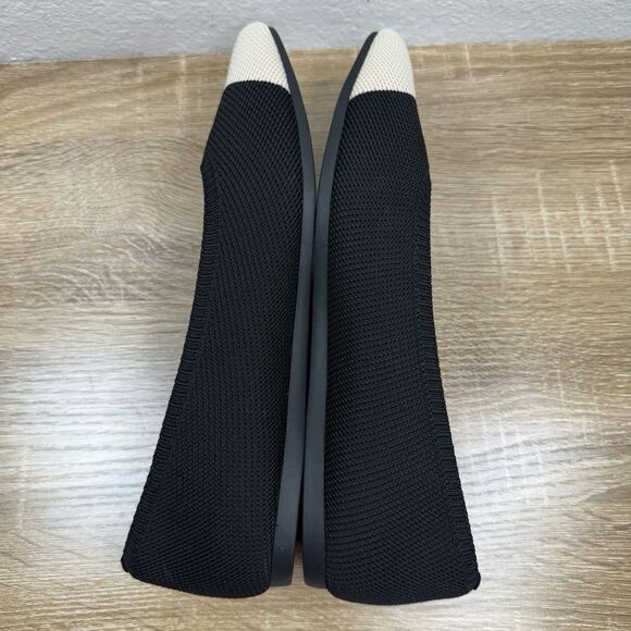 Vivaia Pointed-Toe Ballet Flats Aria 5° SIZE EU 39 | US 8 Black Cream Comfort - Picture 7 of 13